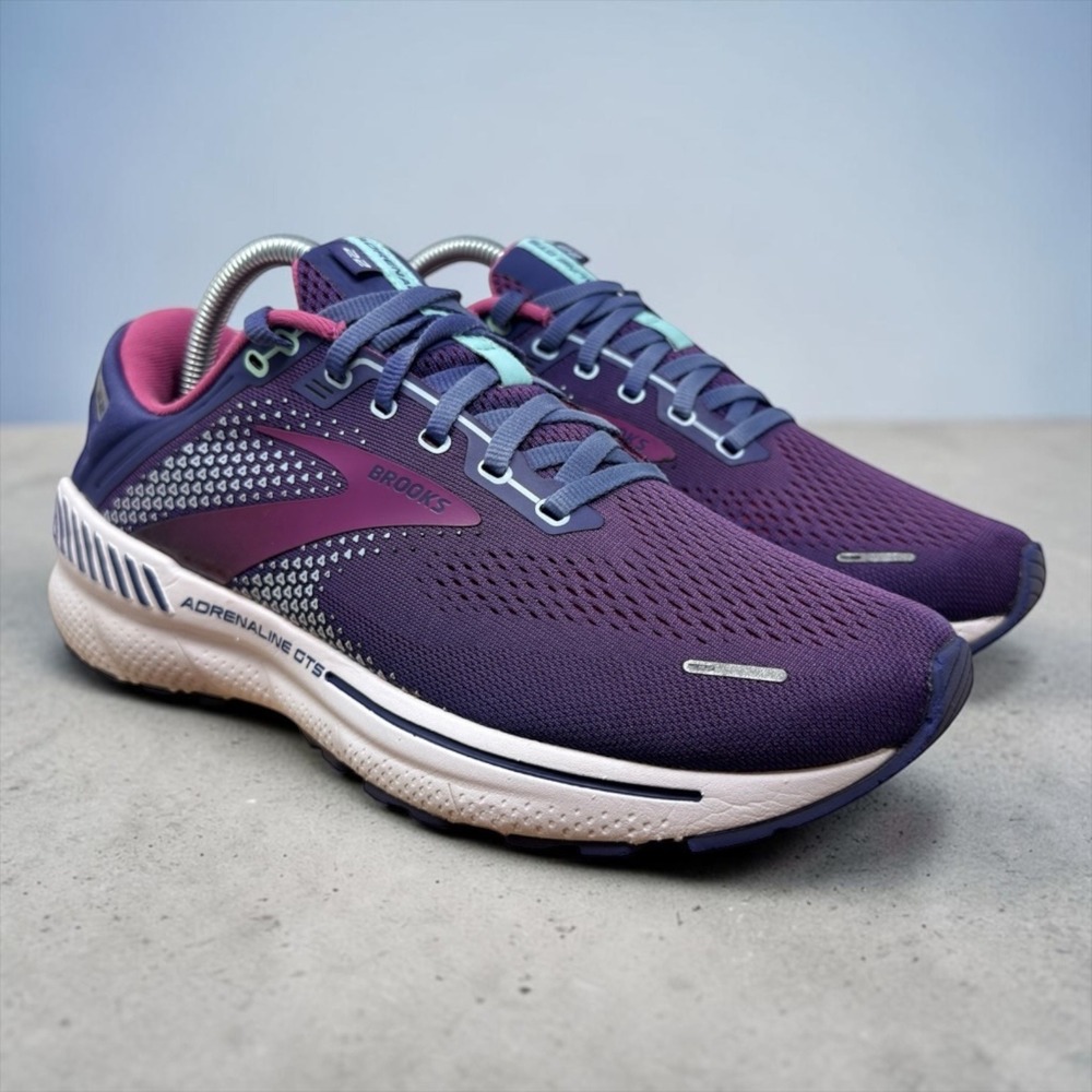 Brooks Adrenaline GTS 22 Running Shoes Womens 10 Purple Stability Sneakers
